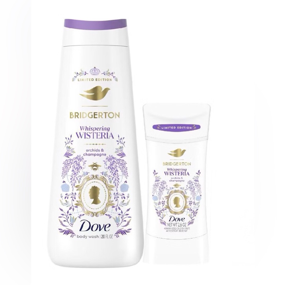 Dove X Bridgeton Limited Edition Whispering Wisteria Duo - Body Wash & Deodorant